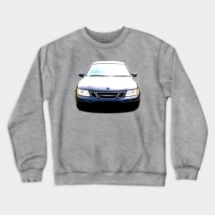 Saab 9-3 OG 1st generation classic car high contrast Crewneck Sweatshirt